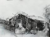 ..casa.. by Judy Rodrigues, Drawing, Charcoal on Paper