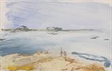 Mouth of the Douro River 2. by Judy Rodrigues, Painting, Oil on Paper