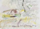 Olive tree meadow by Judy Rodrigues, Drawing